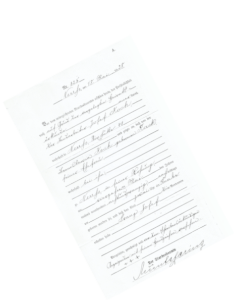 Geburtsurkunde des Urgroßvaters in Neuss.